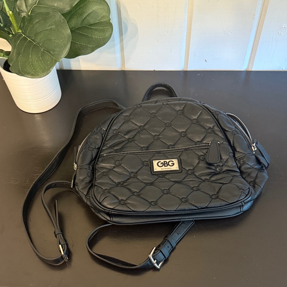 G by Guess - Black Quilted Women's Small Backpack